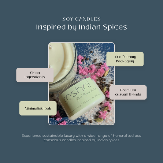 Handmade, Non Toxic and Eco Friendly Soy Candles Inspired By Indian Spices