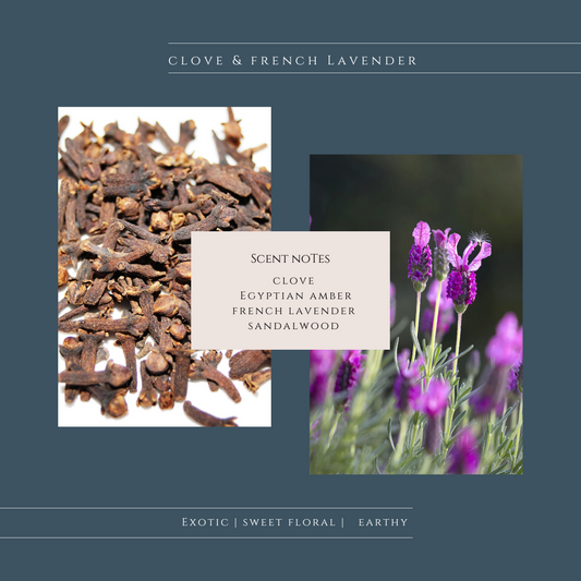 Clove and French Lavender Soy Candles, Scent Notes, Scent Description 